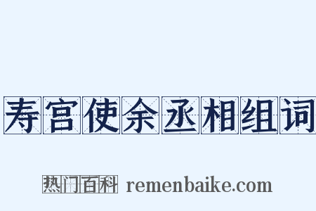 寿宫使余丞相组词是什么意思的图片
